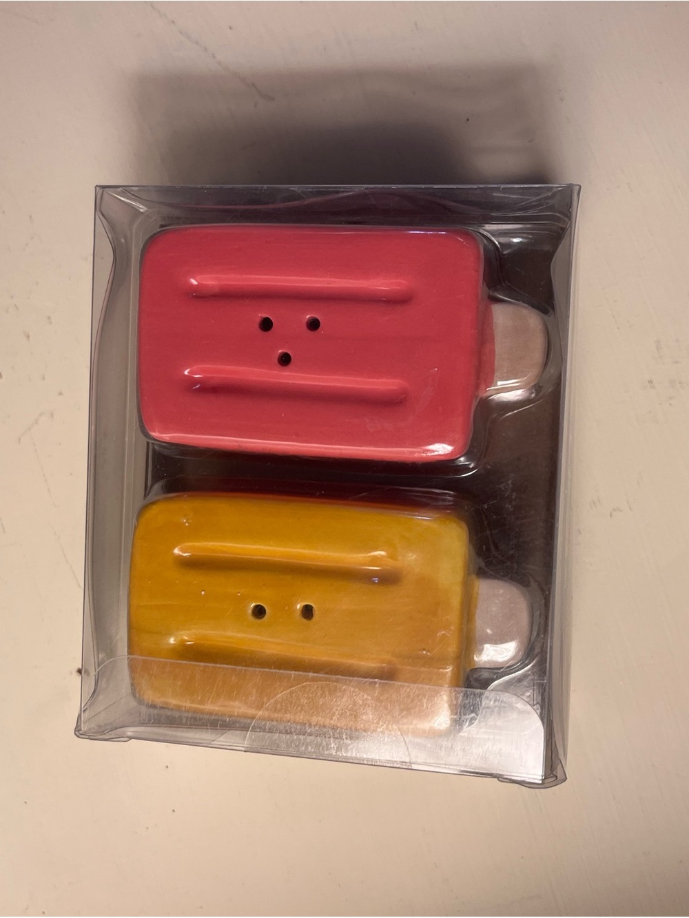 Red & Yellow Popsicle Salt and Pepper Shakers - Ceramic
